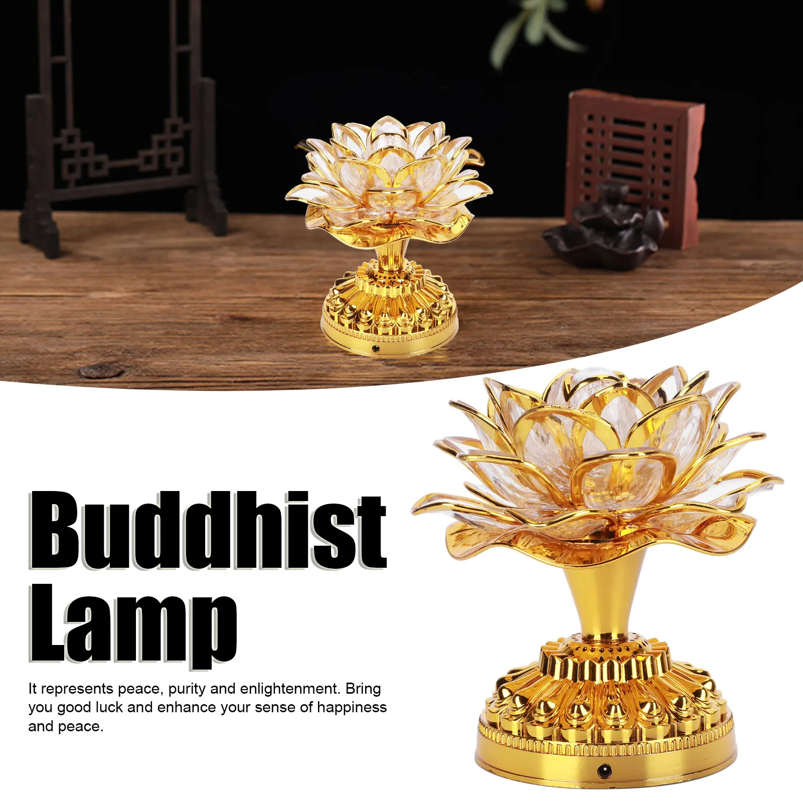 F5 Led Lamp Long Bright Light Colorful Buddhist Lantern Worship Wealth God Lanterns Environmental Protection Buddha Light