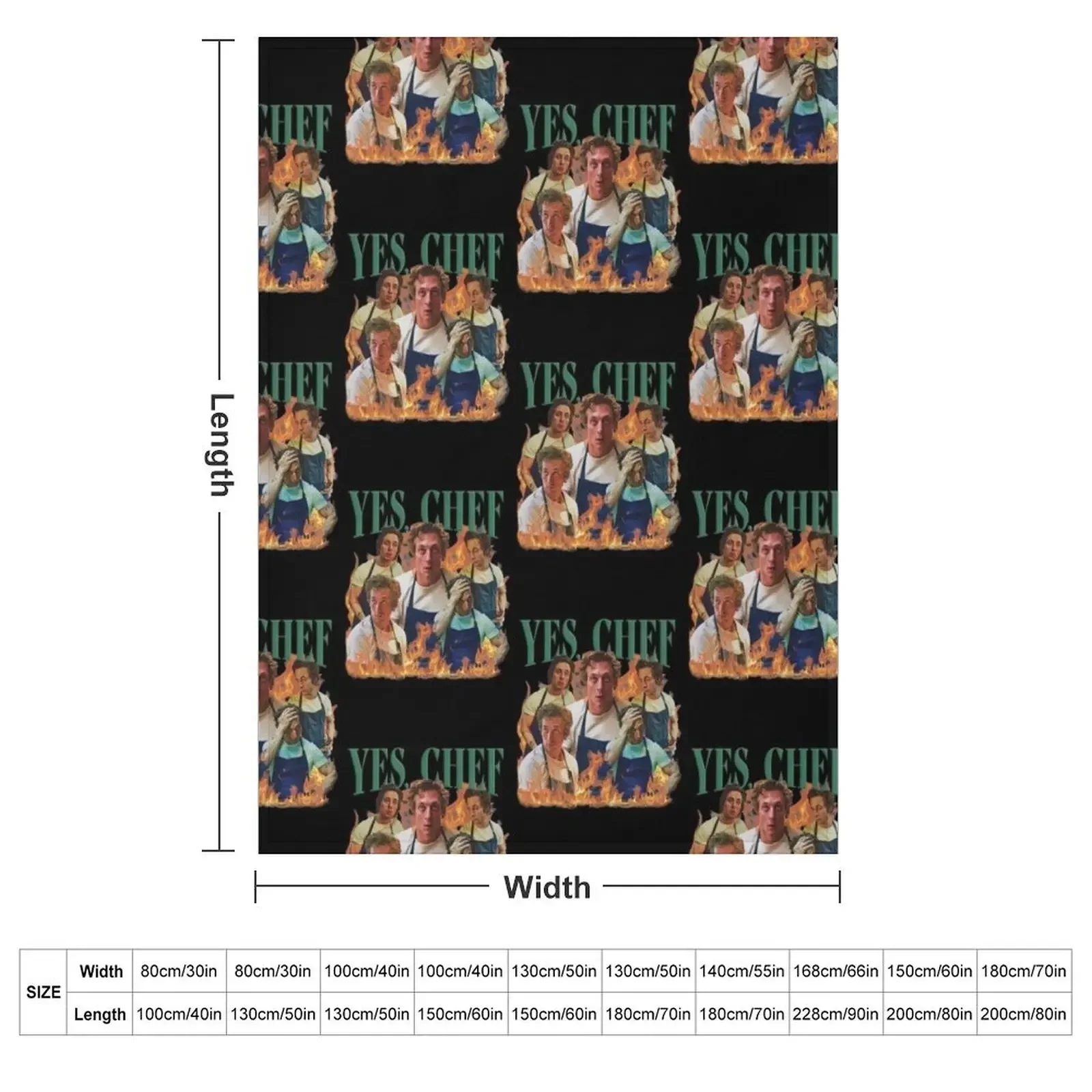 Yes Chef Jeremy Allen White The Bear Tv Show Throw Blanket couch cozy soft plush fuzzy picnic outdoor blanket