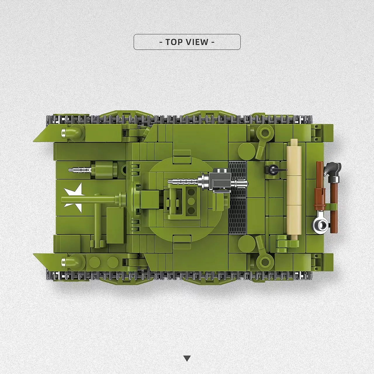 ตัวต่อชุดทหาร 579 ชิ้น ซีรีส์สงครามโลกครั้งที่ 2 รถถังกองทัพสหรัฐฯ ของเล่นเสริมพัฒนาการสำหรับเด็กผู้ชาย ของขวัญ
