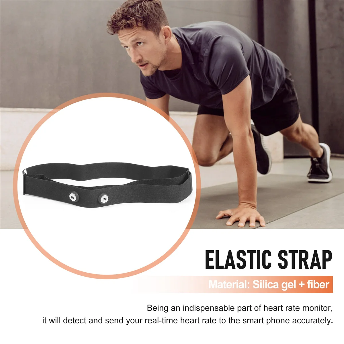 Chest Belt Strap for for Sports Wireless Heart Rate Monitor