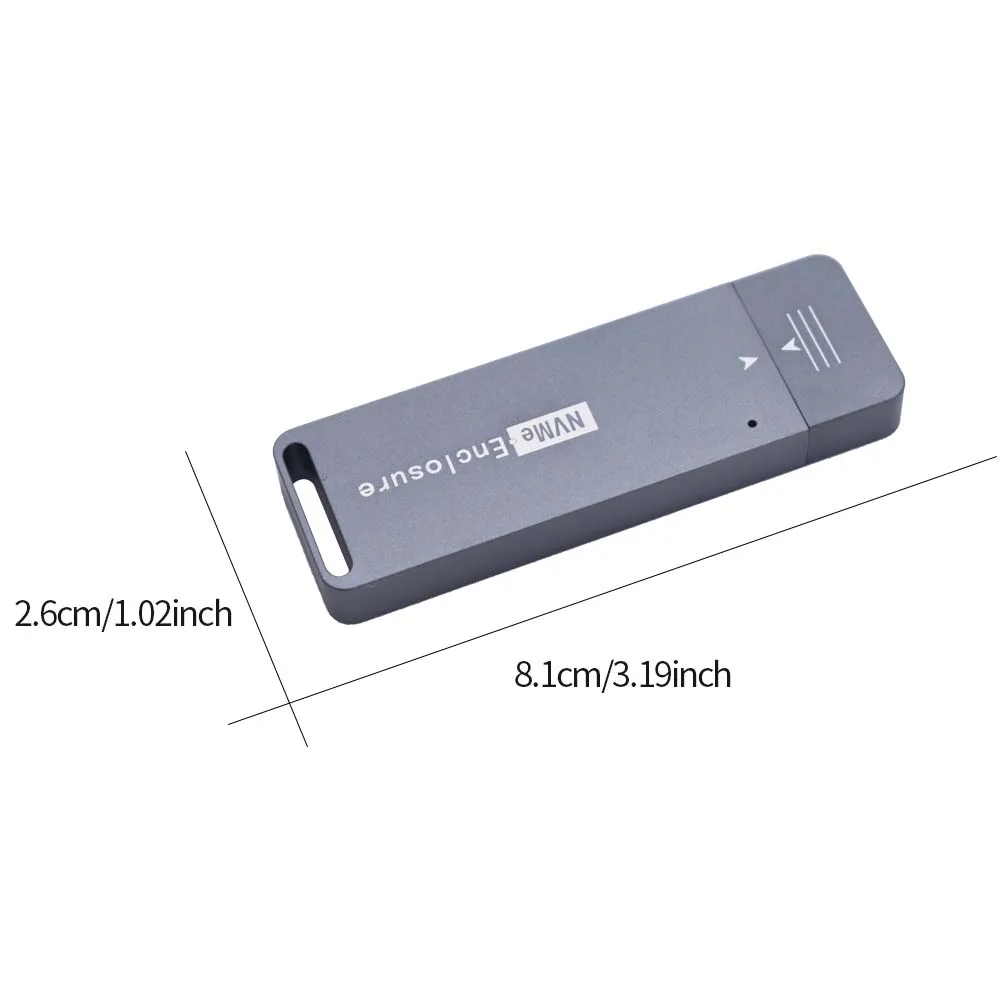 حافظة TISHRIC SSD M.2 حاوية القرص الصلب NVME M.2 USB3.1 صندوق خارجي للقرص الصلب يدعم 2242 SSD لأجهزة الكمبيوتر المحمول
