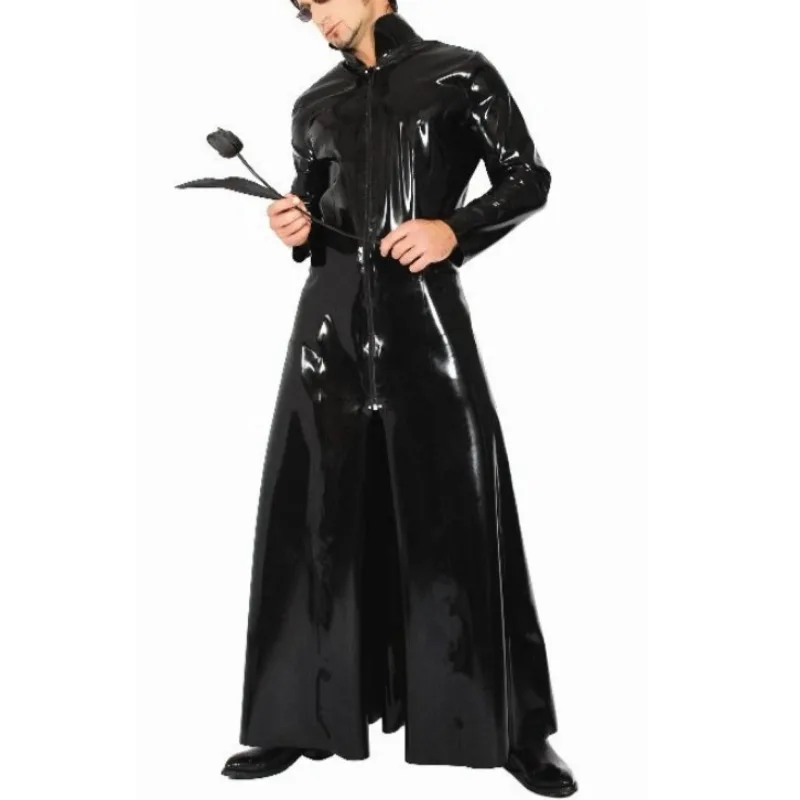 Mannen Vrouwen Catsuit Sexy Lederen Lange Jas PVC Bodysuit Jurk De Matrix Halloween Cosplay Gay Latex Nachtclub Kostuum Nieuw