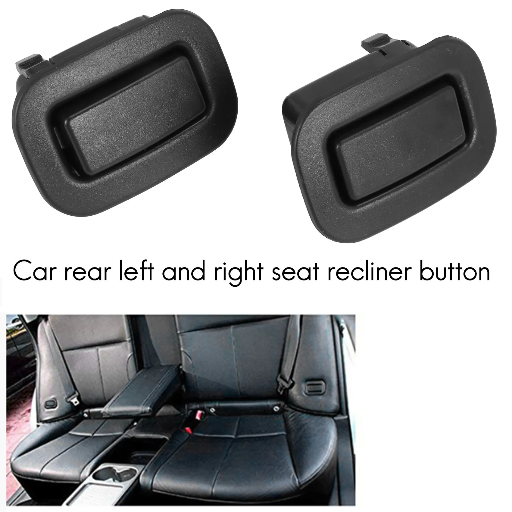 Botón reclinable del asiento trasero izquierdo y derecho del coche, accesorio negro para Subaru Forester 2009-2013 64328AG011 64328AG001