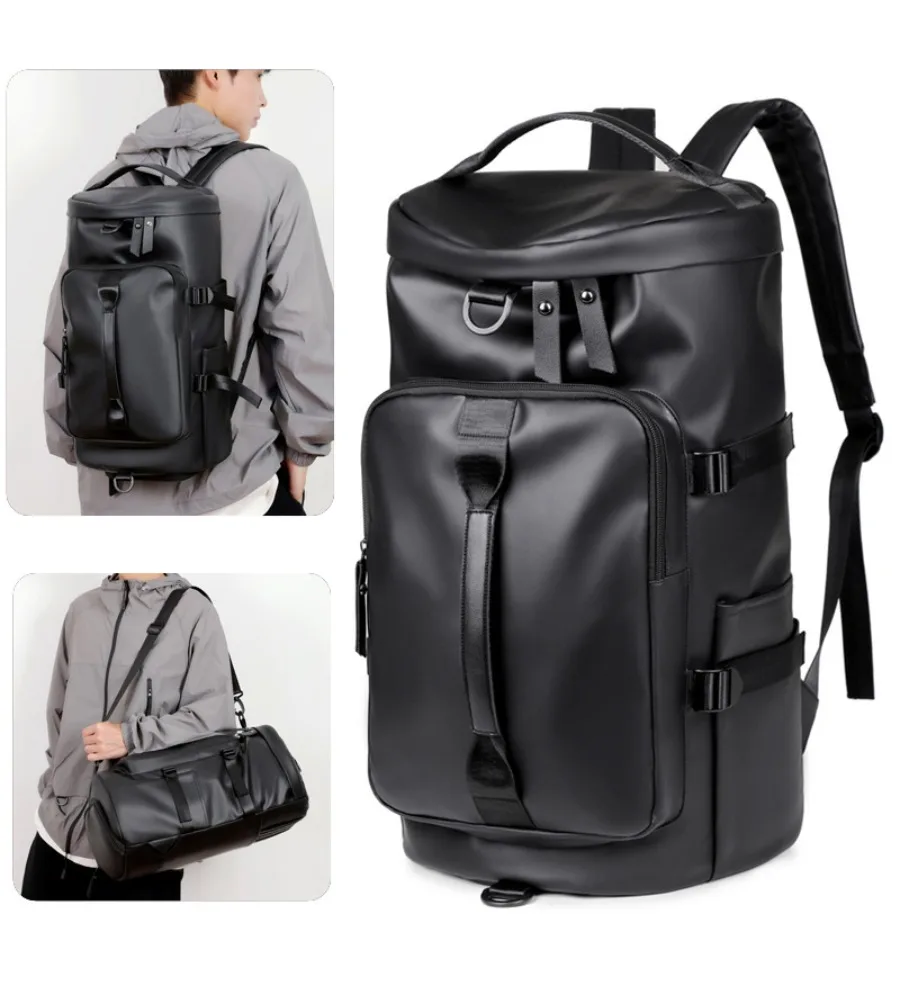 

Gray Large Capacity Laptop Backpack 15.6 Inch Notebook Bag Oxford Cloth Water Resistant Outdoor Travel Rucksack