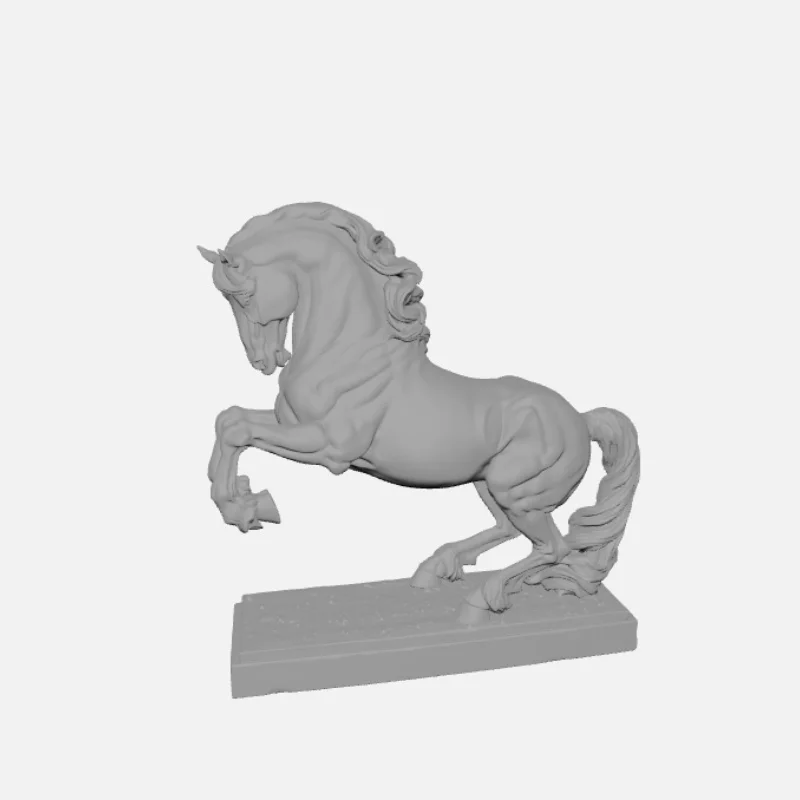 3D printed horse white plastic customized ornament 10cm, 20cm. Customized items are non refundable and non exchangeable