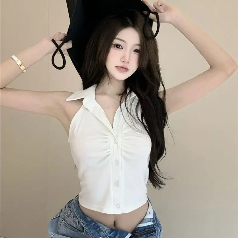 Canotte da donna senza maniche estive eleganti ed traspiranti da donna tutto-fiammifero temperamento solido coreano casual Ins top popolari