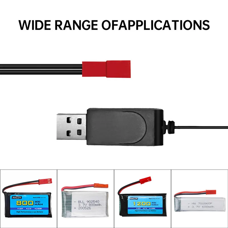 USB充電器,JST-2Pコネクタ付き充電器,UAV車用,ヘリコプター,3.7v,lioバッテリー,充電ケーブル