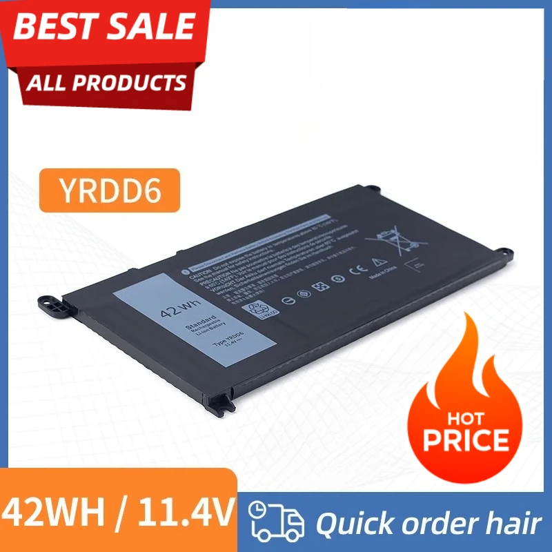 

YRDD6 11.4V 42Wh Laptop Battery For Dell Vostro 3491 3591 3490 3590 3501 Inspiron 5481 5482 5485 5491 5591 5485 5585 548