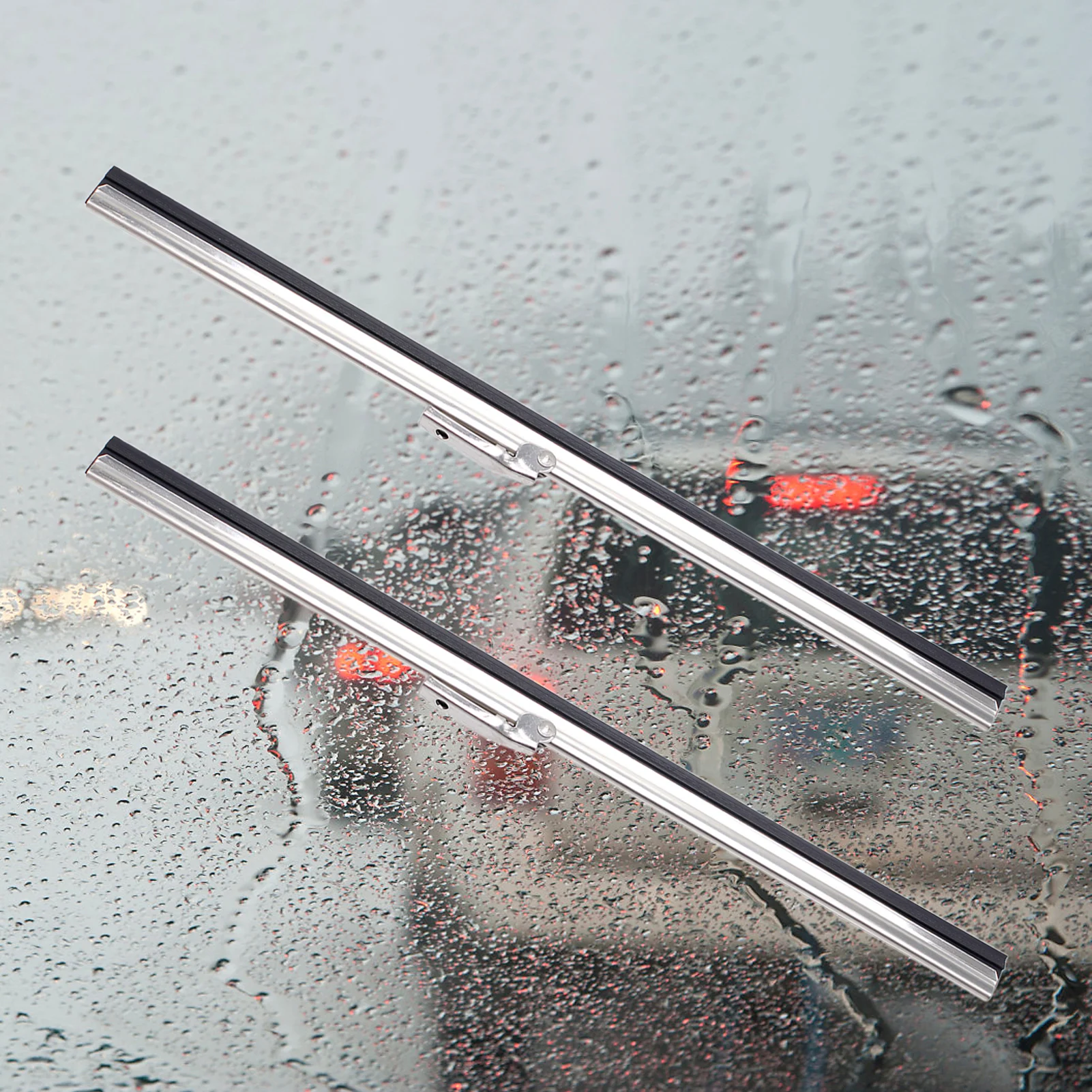 مساحات الزجاج الأمامي مقاس 10 بوصة، قطعتان من شفرات الممسحة المصنوعة من الفولاذ المقاوم للصدأ للسيارة والقارب، شفرات ممسحة بديلة عالمية #6