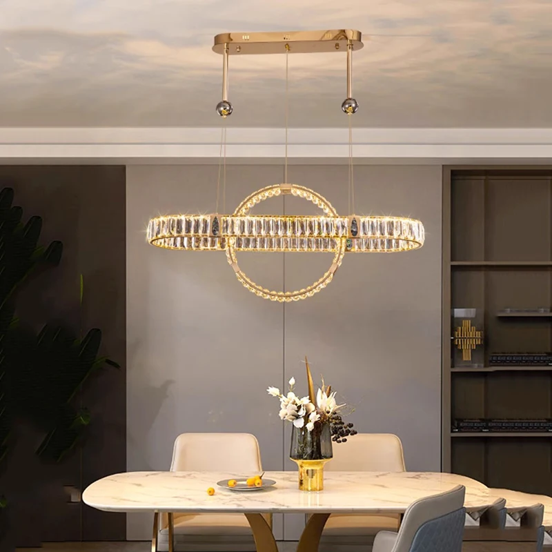 Plafonnier LED suspendu au design moderne, éclairage d'intérieur, luminaire décoratif de plafond, idéal pour un salon ou une salle à manger