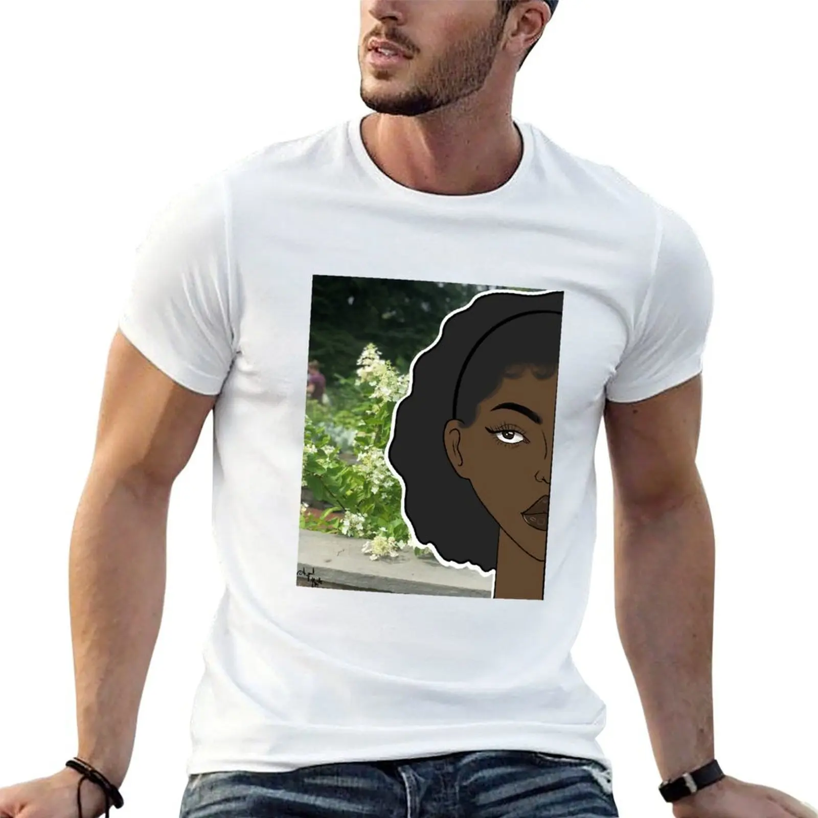 

Girl in the Garden T-Shirt man t shirts high quality luxury brand t shirt man luxury man t shirt heavy cotton T-shirt