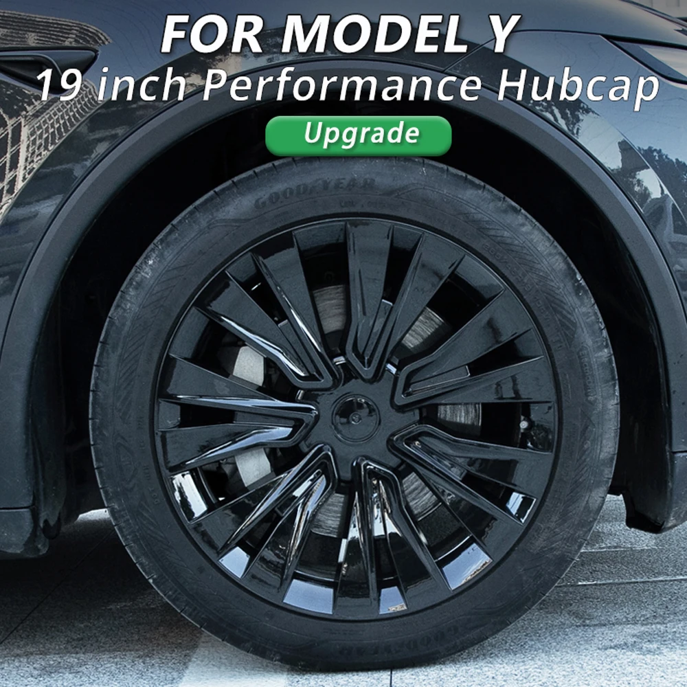 

4PCS Wheel Cover 19 Inch for Tesla Model Y Performance Automobile Replaceme Hubcap Full Coverage Cover Car Accessories 2018-2024