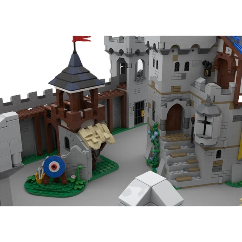 Bloques de construcción MOC de la serie Medieval Street View, castillo Modular grande, modelo de arquitectura, ladrillos técnicos, juguetes de ensamblaje, regalo de Navidad