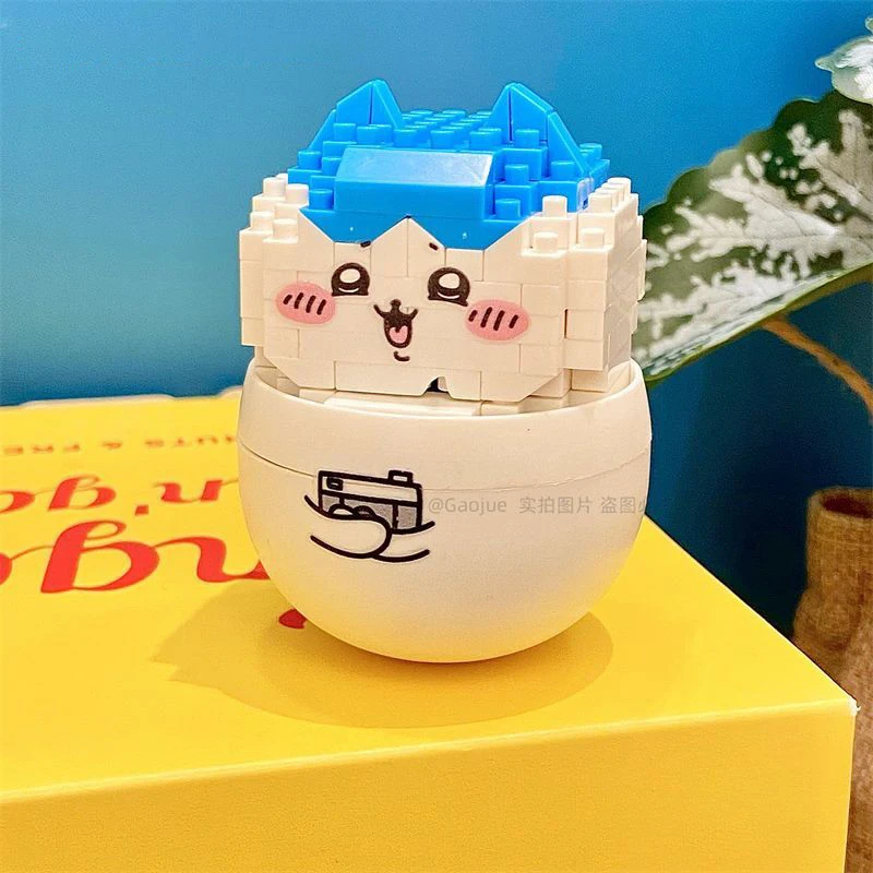 New Cartoon Chiikawa Hachiware Tumbler Assembled Model Toys and Ornaments Usagi Tiny Particle Assembly Toys Holiday Gift Toys