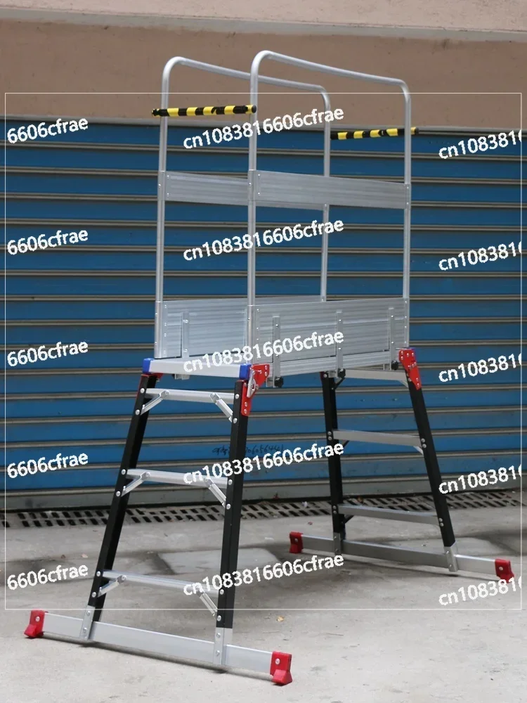 Horse Stool Scaffold Fiberglass Reinforced Plastic Safety Fence Folding Work Handrail Platform Ladder