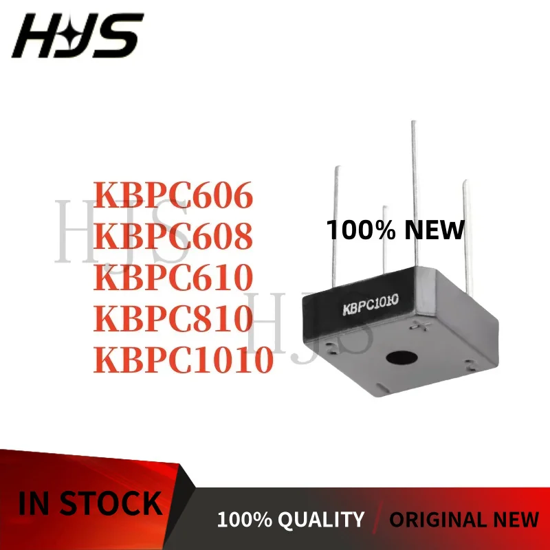 10PCS 100% Brand New and Quality KBPC1010 KBPC610 KBPC608 KBPC606 KBPC810 Single-phase rectifier bridge Fast Shipping