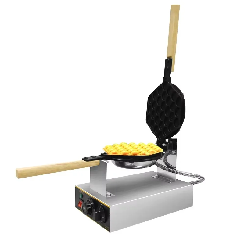 Electric Foam Waffle Biscuit Maker 7.8 Inch Non-Stick Harbor Style Egg Waffle Iron Baker Timer and Temperature Control