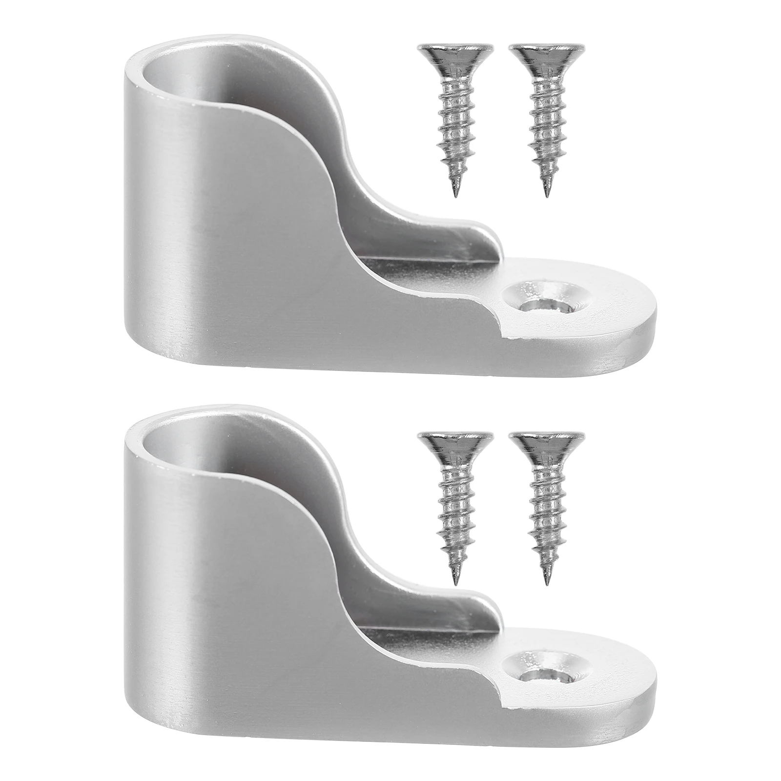 

2pcs Extended Garment Holder Closet Rod Bracket Zinc Alloy Pole Socket Heavy Duty Thickened Wall Mount Wardrobe Storage Display