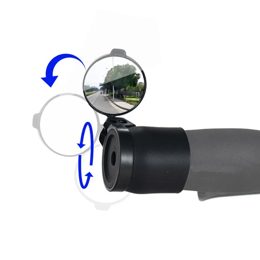 

360 Degree Rotatable Cycling Rearview Mirror Acrylic Mirror Lightweight Cycling Handlebar Rear View Mirror Easy Installation
