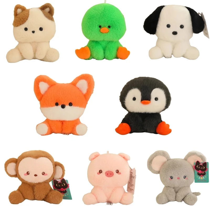 

14cm Animal Table Companion Series Plush Toy Cute Mini Elephant,Penguin ,Sheep,Mouse Doll Office Decor Boys Girls Best Gift