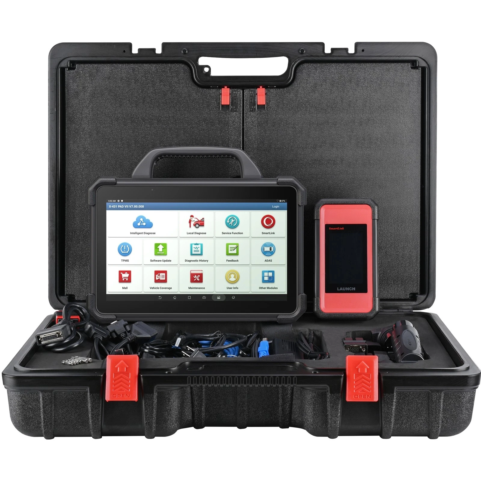LAUNCH X431 PADVII Elite J2534 Protocols, Heavy Duty Truck Scanner, 13 inch Bidirectional Scan Tool,CANFD/DoIP