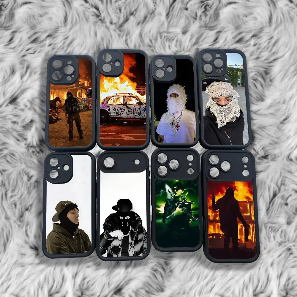 

Y-Yeat Rapper LYFESTYLE Phone Case For iPhone 17,16,15,14,13,12,11,Pro,Max,Plus,X,XS,SE4,E,Mini Black Thickened border Case