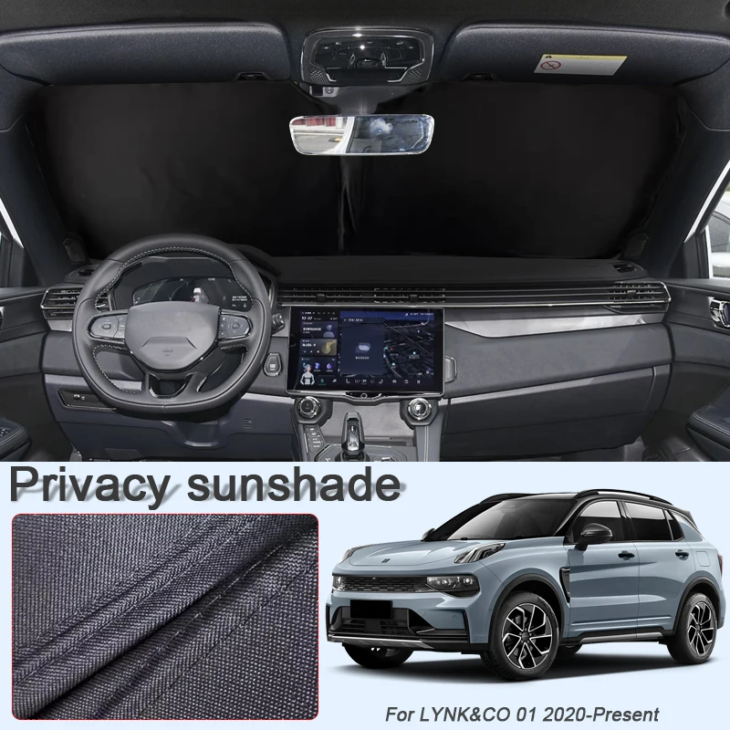 

Car Black Window Privacy Sunshade For LYNK&CO 01 2020-Present Anti-UV Heat Insulation Protect Cover Auto Interior Accessory