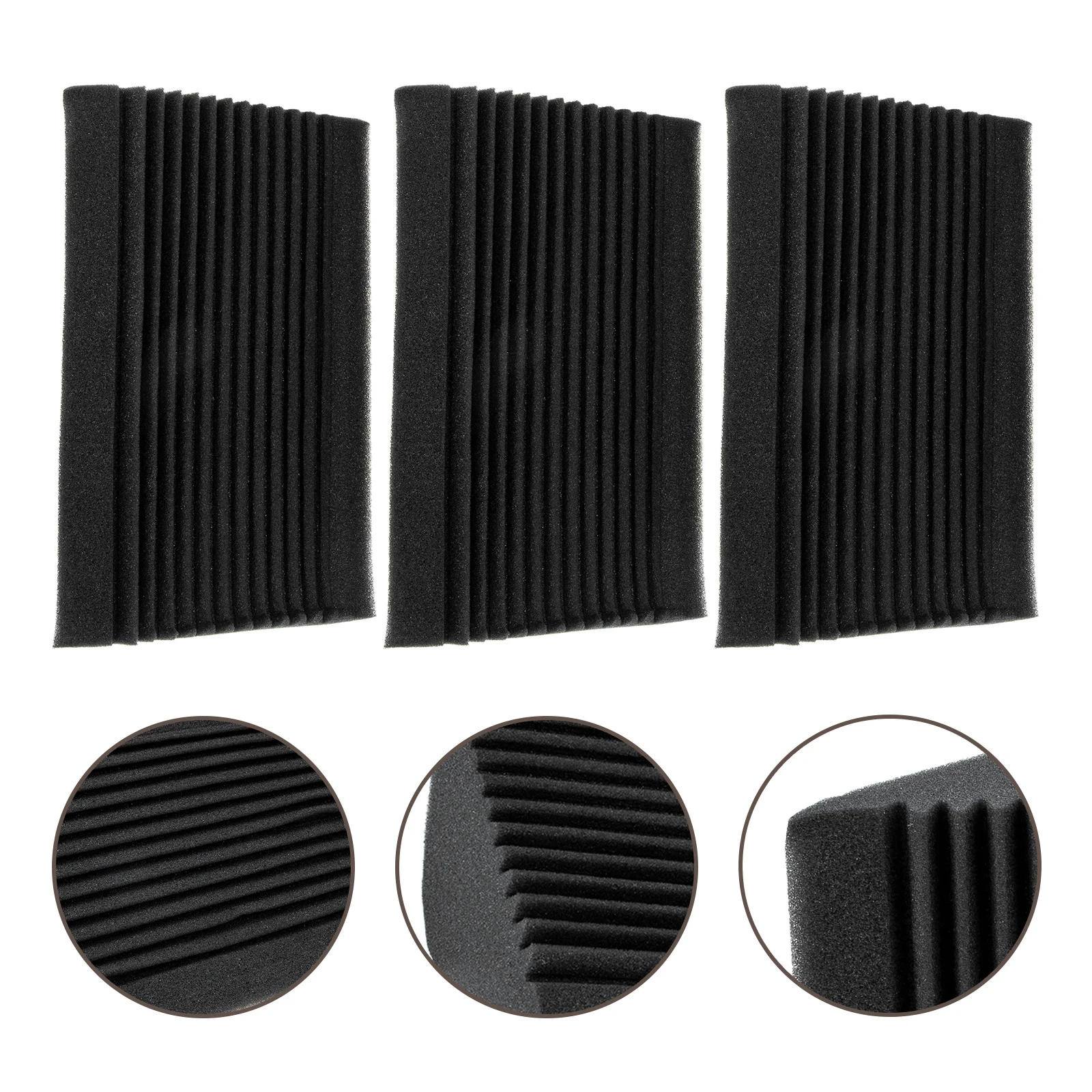 

3pcs Soundproof Wedge Corner Bass Trap Acoustic Wall Tiles Sound Absorbing Panel For Studio Theater Home Recording Gear Shape