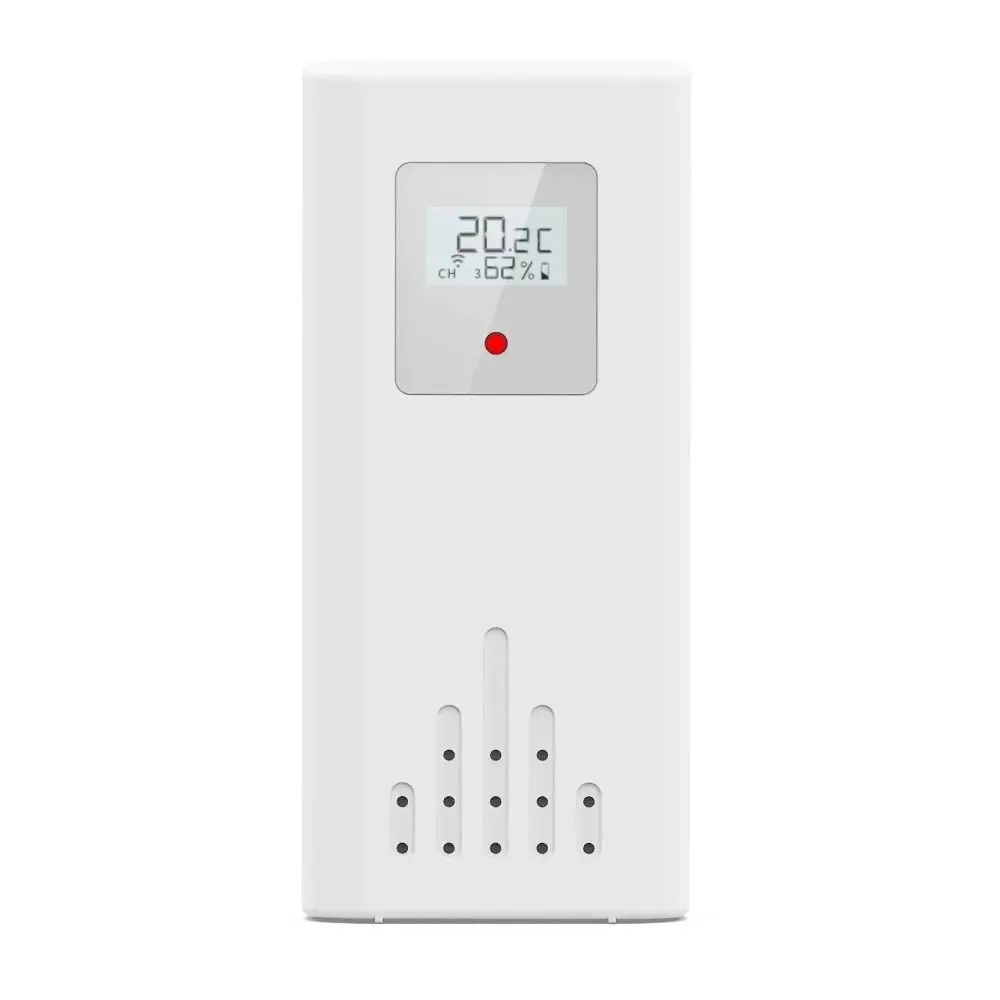 Wireless Temperature and Humidity Meter Hygrometer Touch Screen Display Digital Weather Station Alarm Clock Weather Forecast