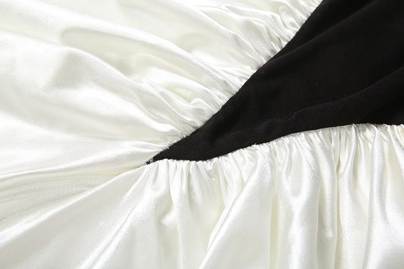 Sukienka maxi bodycon z marszczonej satyny, patchworkowa, elegancka suknia wieczorowa damska, z odkrytymi ramionami, bez pleców, dopasowana, długa suknia bankietowa, vestidos