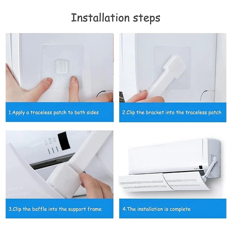 Universal Adjustable Air Diverter Telescopic Air Conditioning Deflector Anti-Wind Baffles Anti Direct Blowing Dropship