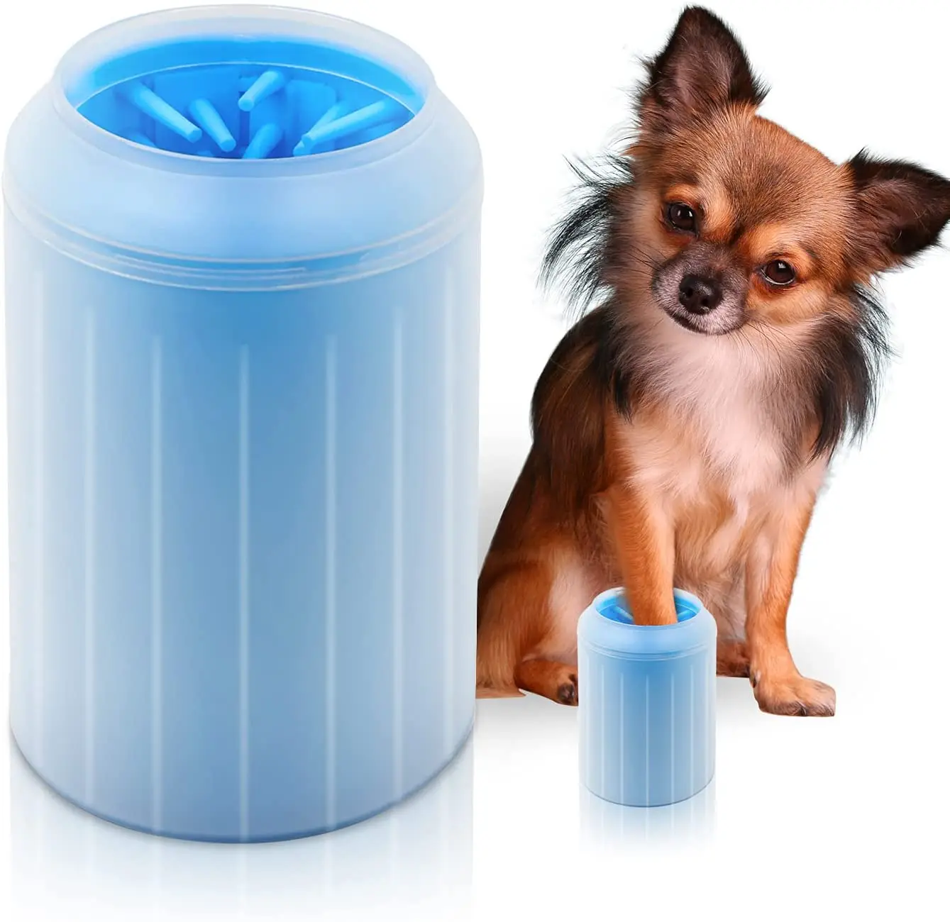 

Dog Grooming wash Supplies Washer Cleaner pet paw cleaner cup with Soft Bristl Saves Carpet Furniture Bedding and Car from Dirty