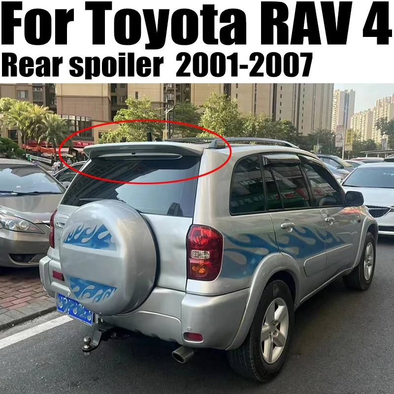 

Car Rear Trunk Spoiler For Toyota RAV 4 2001 to 2007 With Light High Quality Carbon Fiber Car Rear Wing DIY Color Rear Spoiler