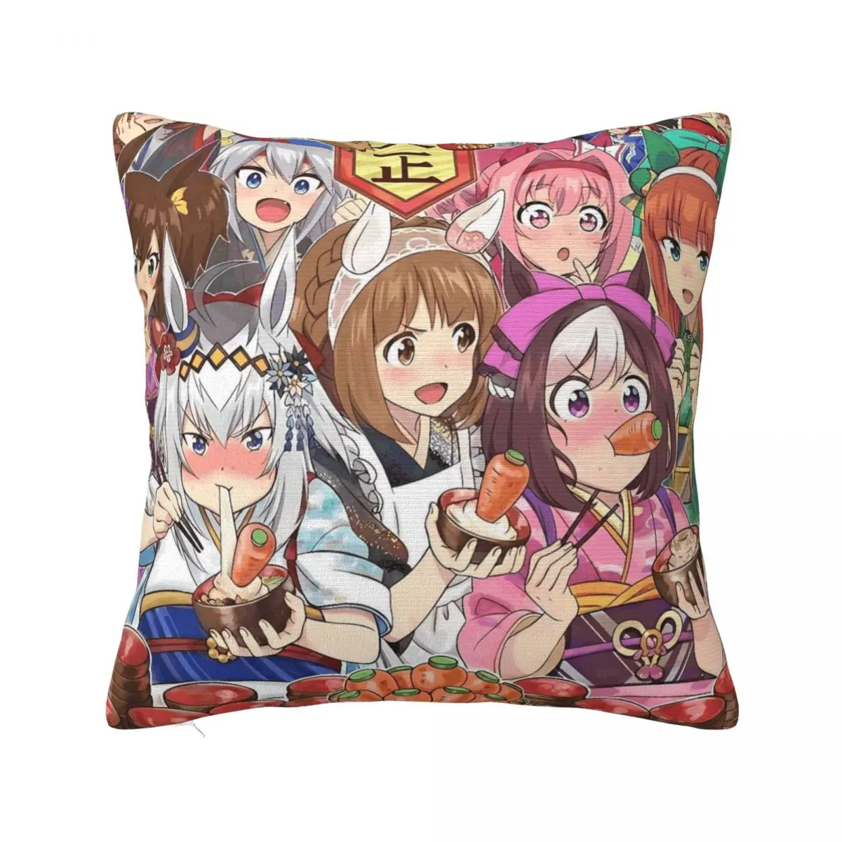 

Mejiro McQueen Umamusume Pillow Cover Cushion Cover Soft Pattern Pillow Case Novelty Pillowcases For Living Room Chair