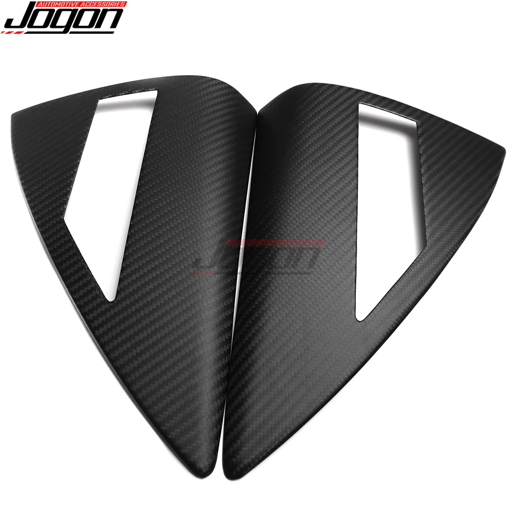 2PCS Real Carbon For Tesla Model 3 2024 Exterior Car Rear Tail Light Reflector Charging Port Frame Cover Trim Accessories