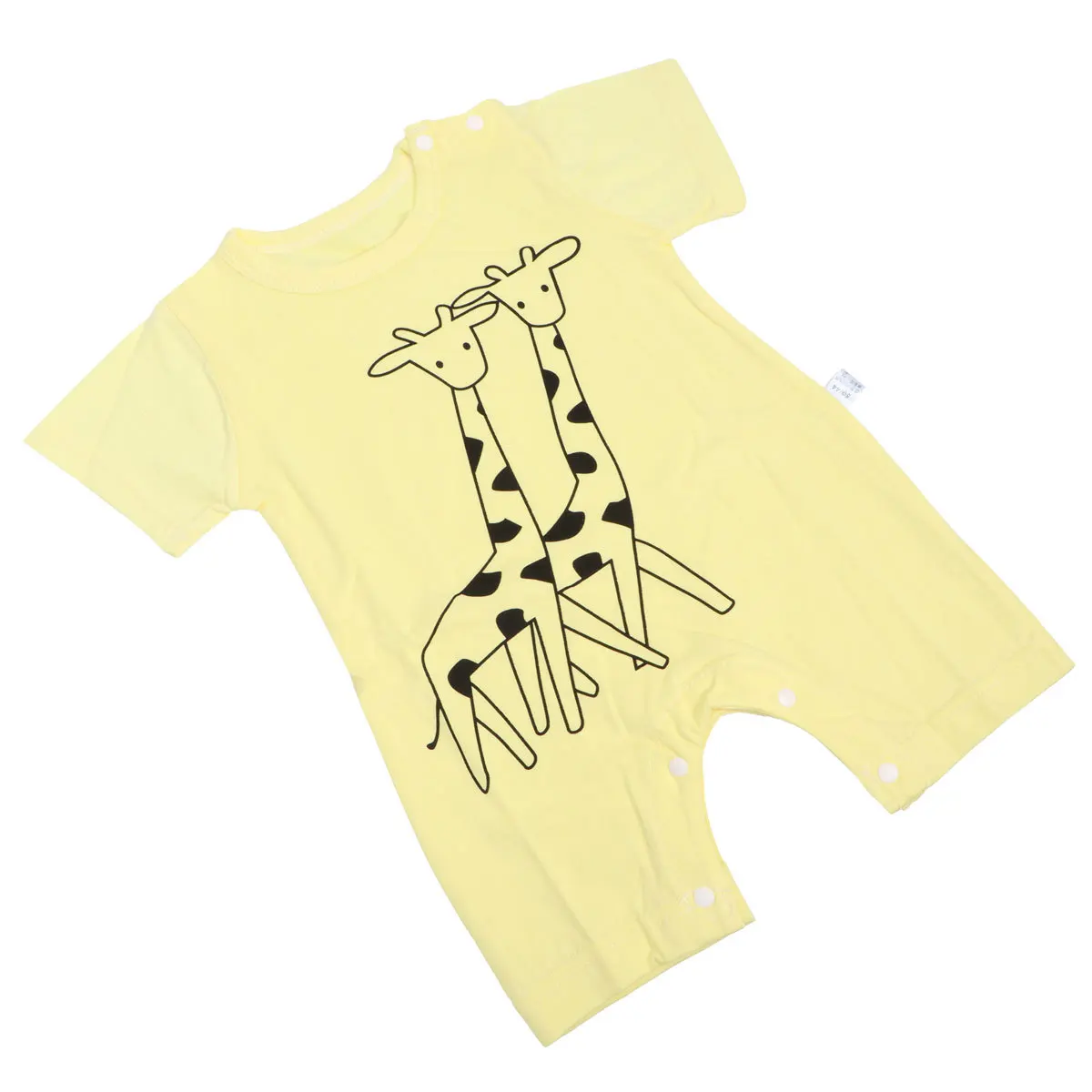 

Baby Yellow Giraffe Romper Sleeveless Clothes Soft Cotton Rompers Cartoon Baby Jumpsuits Breathable Size 59