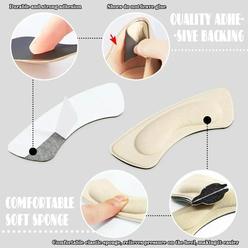 High Heels Cushioned Pad Protector Shoes Rear Anti Fall Sticker Relieve Pain Protective Insole Shoe Inserts Sneakers Cushion image 3