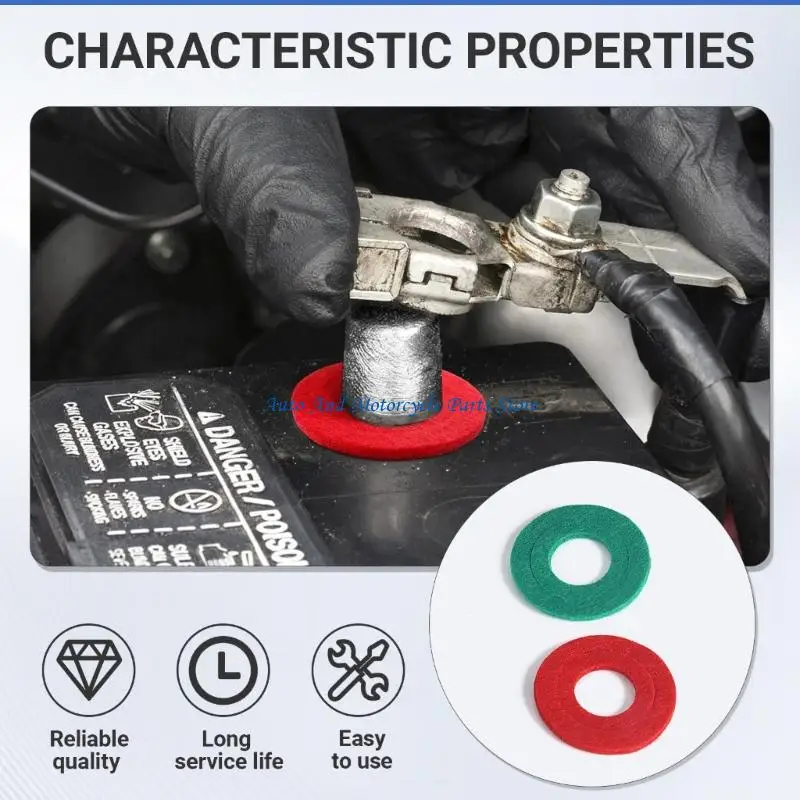 P9FD 5/10 Pairs Nylon Battery Terminal Corrosion Prevention Washers Simple Installs for Car & Motorcycle Electrical Systems