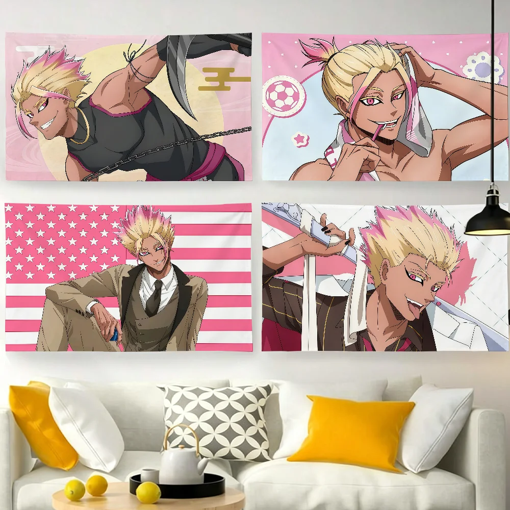 Anime Shidou Ryuusei B-Blue L-lock flag For Garden Party Living Room Home Wall Decor Banner Bedroom Outdoor Tapestry