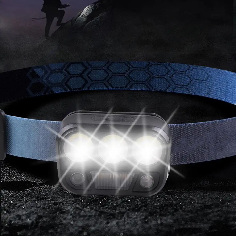 Waterproof Head Lamp Waterproof Rechargeable Led Headlamp with Motion Sensor Bright Camping Gear for Multiple Lighting Modes