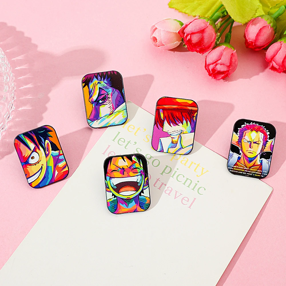 One Piece Fashion Cartoon Enamel Pin Brooch - Handsome Sanji Nami Usopp - Metal Badge Accessory for Backpacks And Clothing - view 6