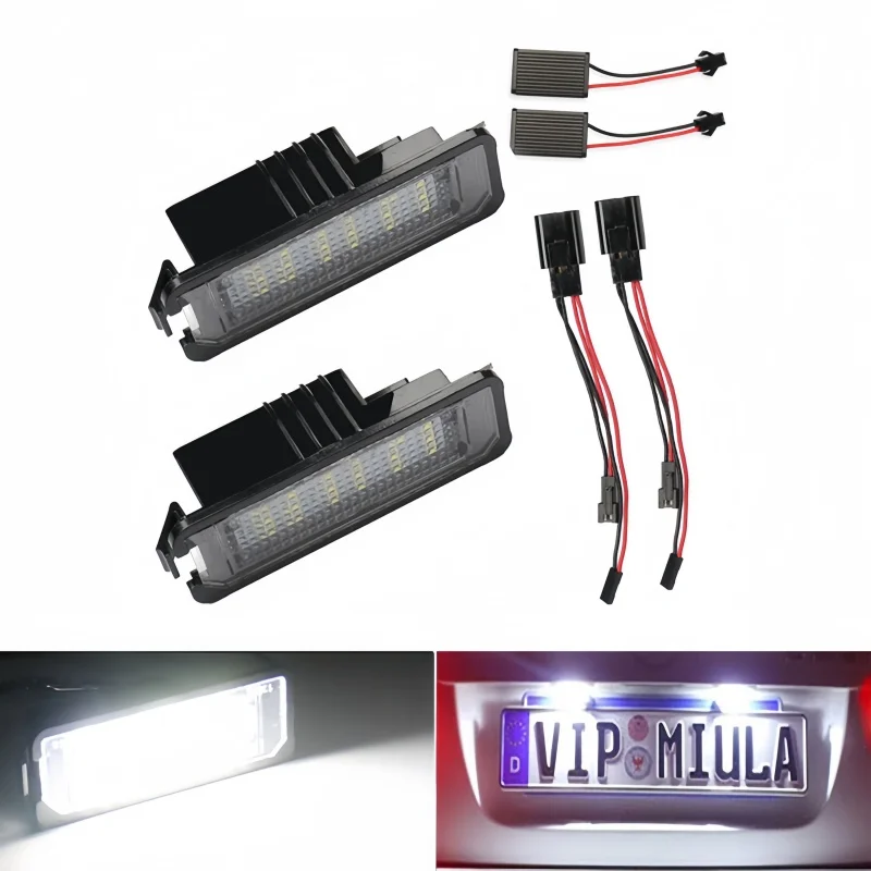 Car Led Light Accessories Dedicated License Plate Lights For Volkswagen Golf 4 Golf 5 Golf 6 Passat b8 Skoda Polo Beetle