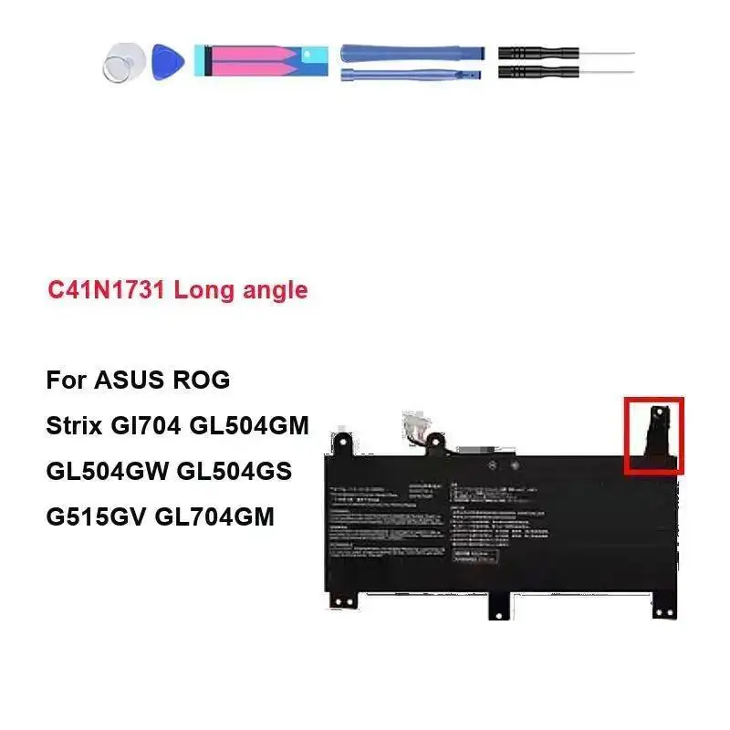 Laptop Battery C41N1731 Long Angle 4100Mah For Asus Rog Strix Gl704 GL504GM GL504GW GL504GS G515GV GL704GM C41N1731-2