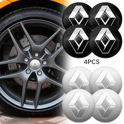 4pcs 56mm Car Wheel Center Hub Cap Rim Cover Emblem Stickers For Renault Megane 2 3 4 Twingo Clio Talisman Captur Trafic Kwid RS