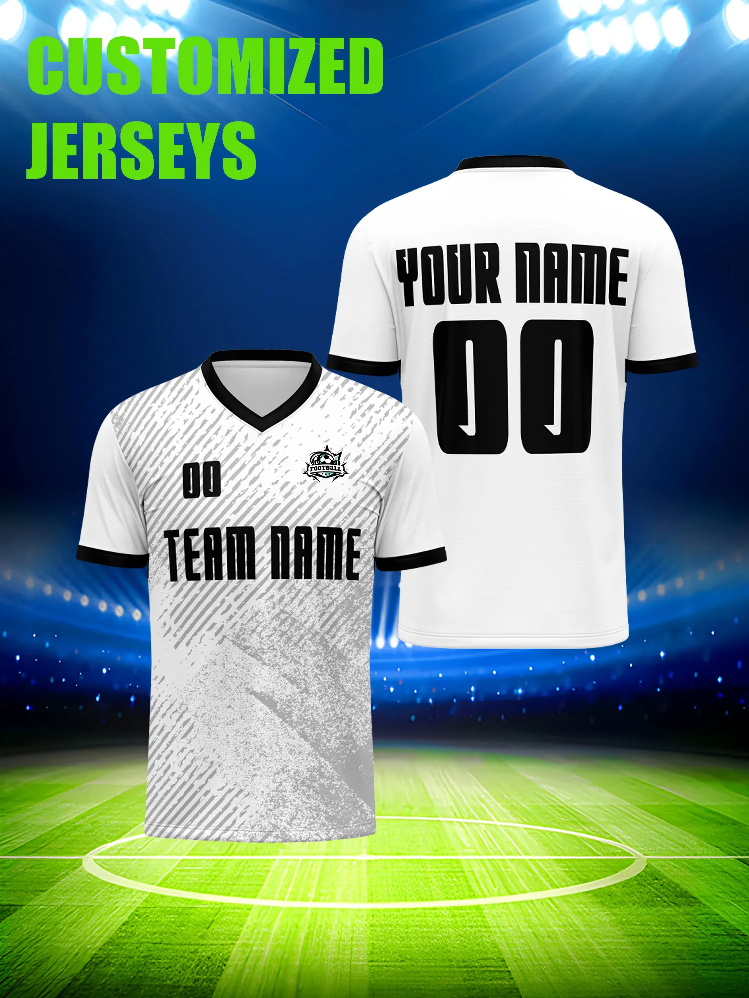 

Футболка для болельщиков с индивидуальным дизайном, номером и именем, персонализированный цветной дизайн, футбольная форма с возможностью нанесения собственного изображения.