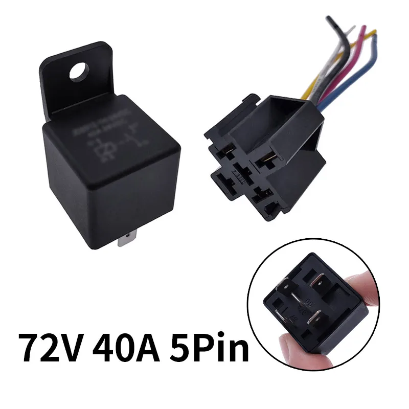 40A Auto Car Relay JD2912 4 Pin 5 Pin DC 12V 24V 36V 48V with Mounting Hole Coil Power 1.8W Automobile Control Device with Line image 3