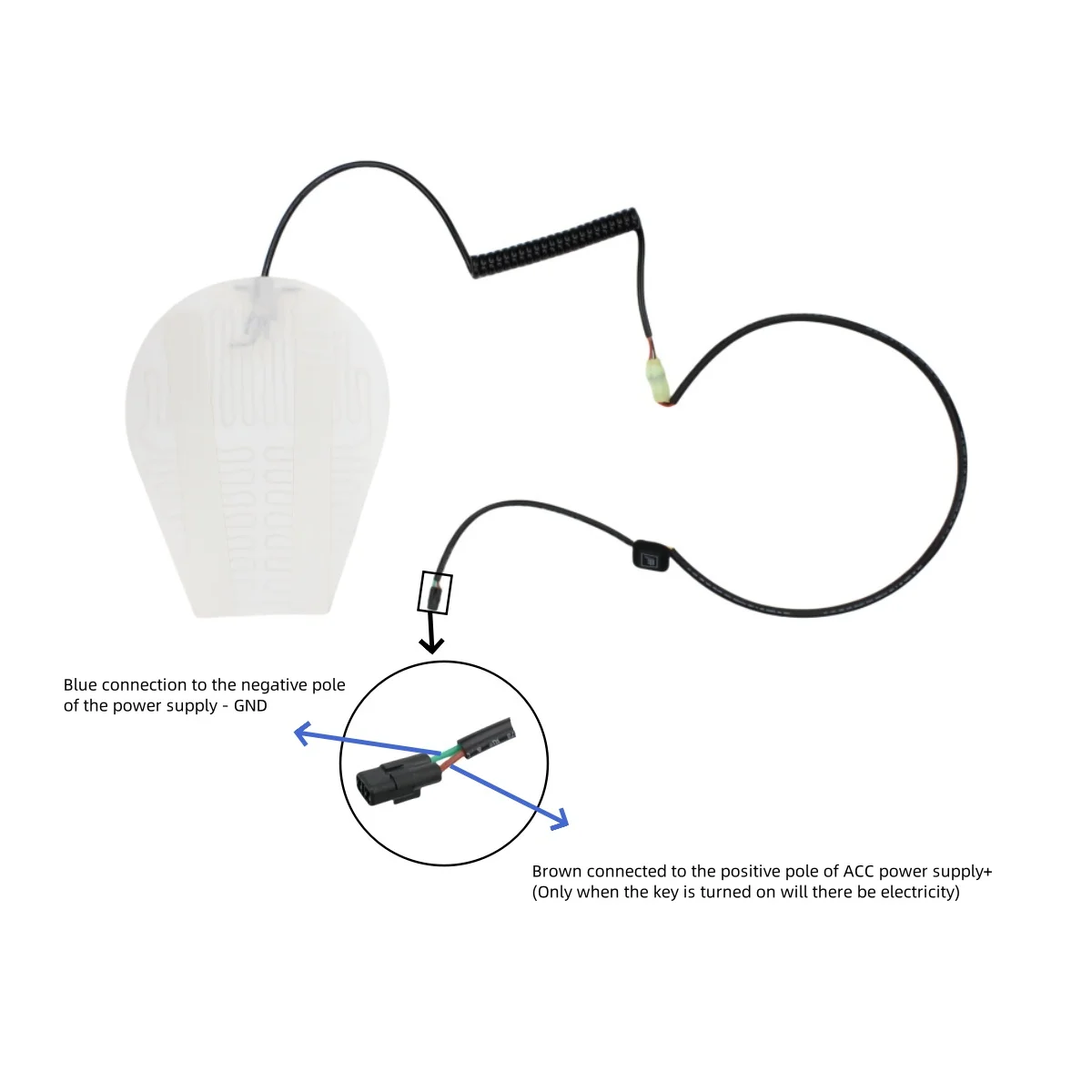 12V Universal Motorcycle ATV UTV E-BIKE Waterproof and flexible Fiber Seat Heater for motorcycle heated pad cushion accessory