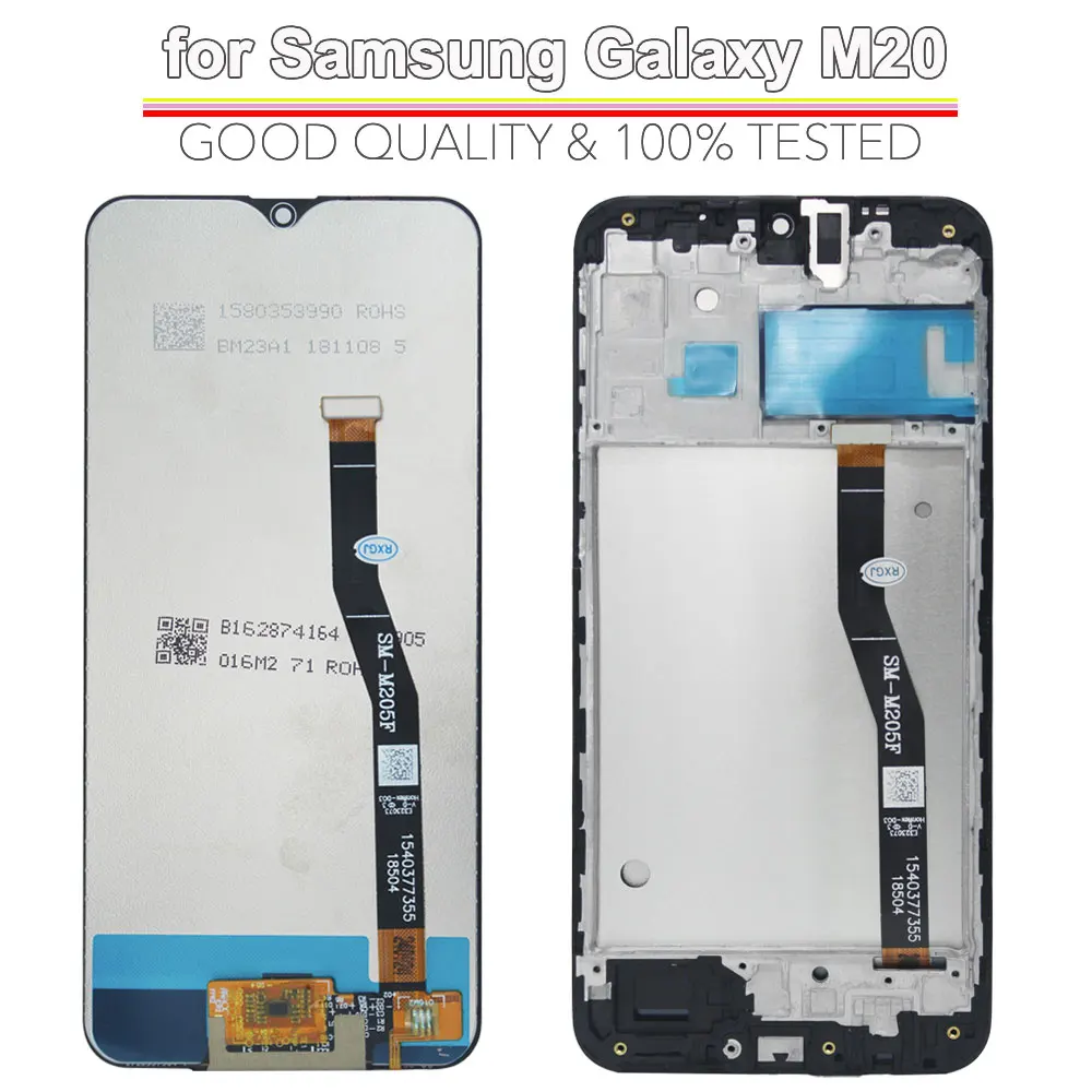 6.3'' M20 lcd For Samsung Galaxy M20 2019 SM-M205 M205F M205G/DS LCD Display Touch Screen Digitizer Assembly Replace