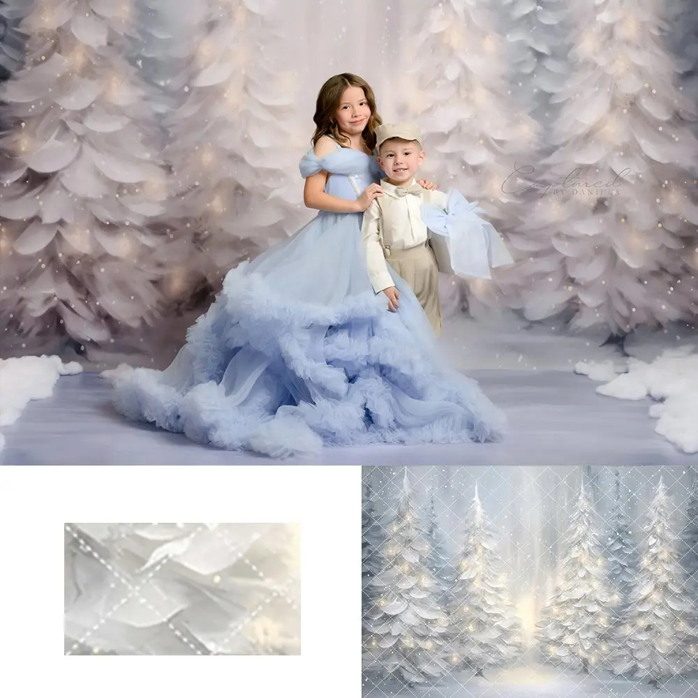 

Snowy Winter Scene Photography Backdrop Kids Baby Cake Smash Photocall Decors Child Adult Birthday Photo Shoot Backgrounds