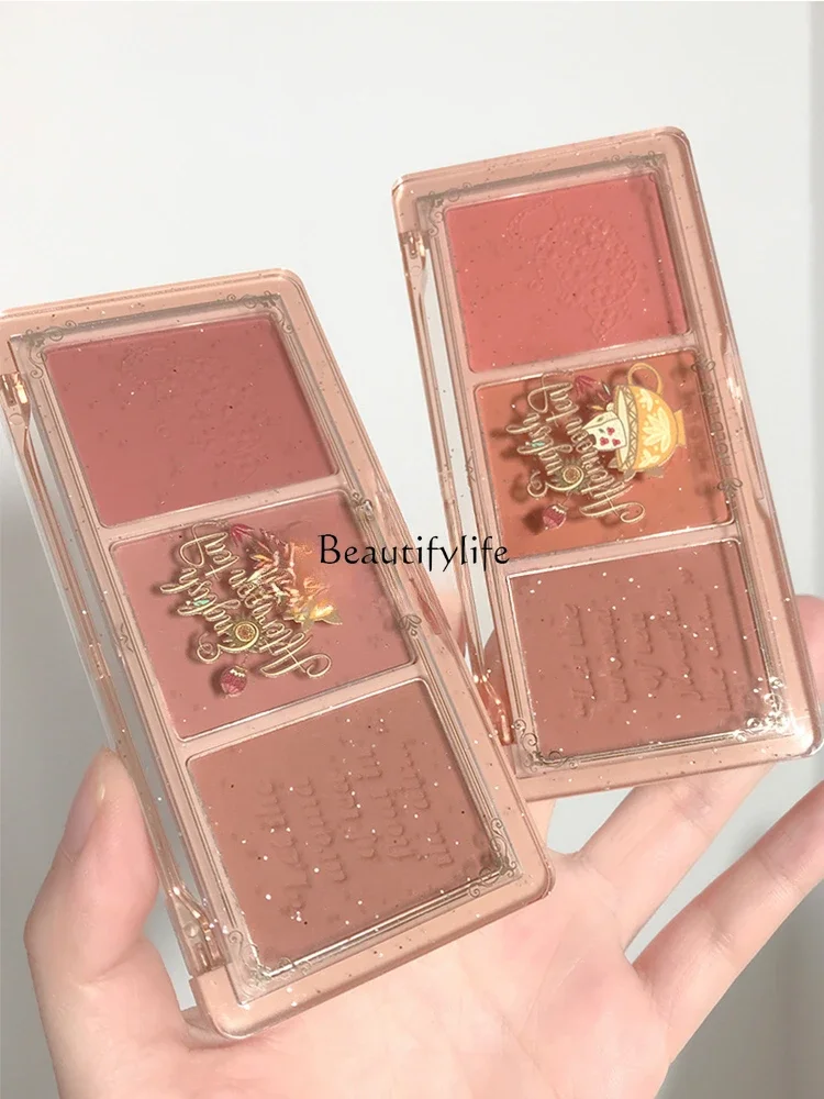 

Blush Three-Color Makeup Collection Repair Highlight Makeup Palette Multi-Color Dry Rose